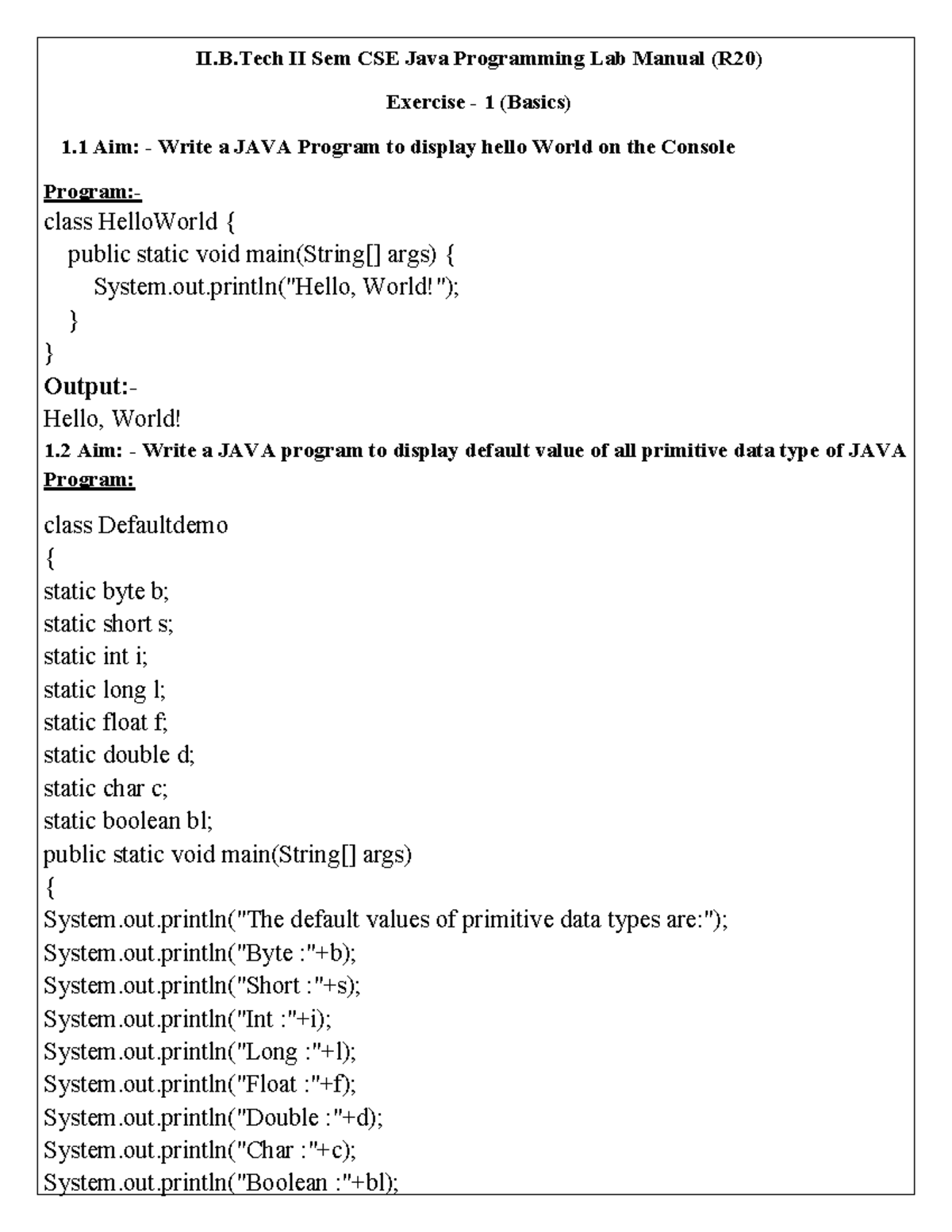 Micros - Hiiiiiiiiiiiiiiiiiii - II.B II Sem CSE Java Programming Lab ...