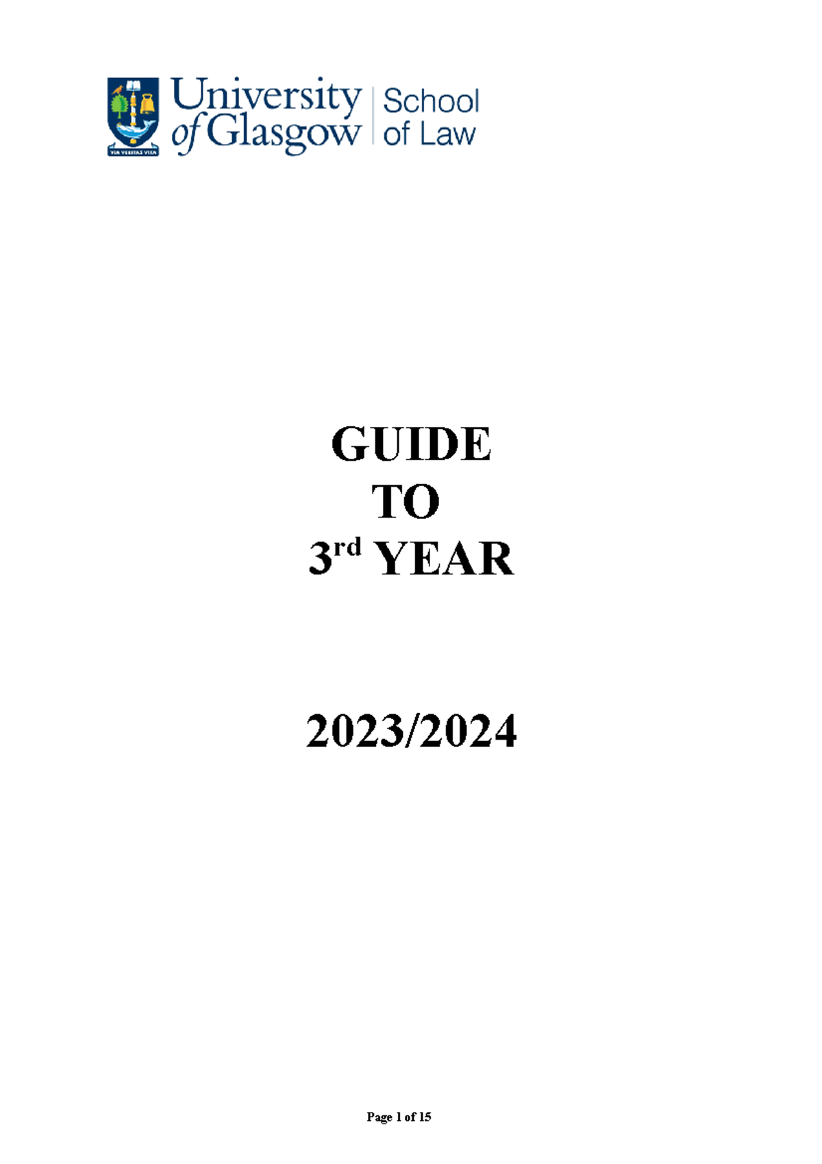Level 3 Guide document - GUIDE TO 3 rd YEAR 2023/ A. INTRODUCTION This ...