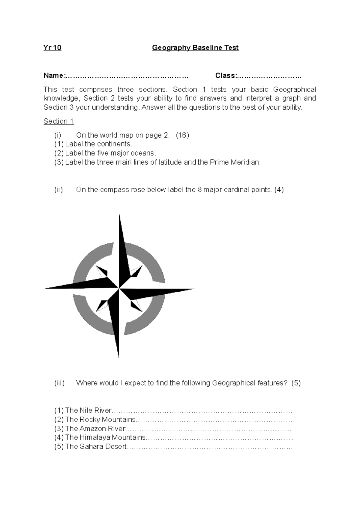 Geography Basic Knowledge Quiz 1 Yr 10 Geography Baseline Test Studocu Geography Basic Knowledge Quiz 1 Yr 10 Geography Baseline Test Studocu