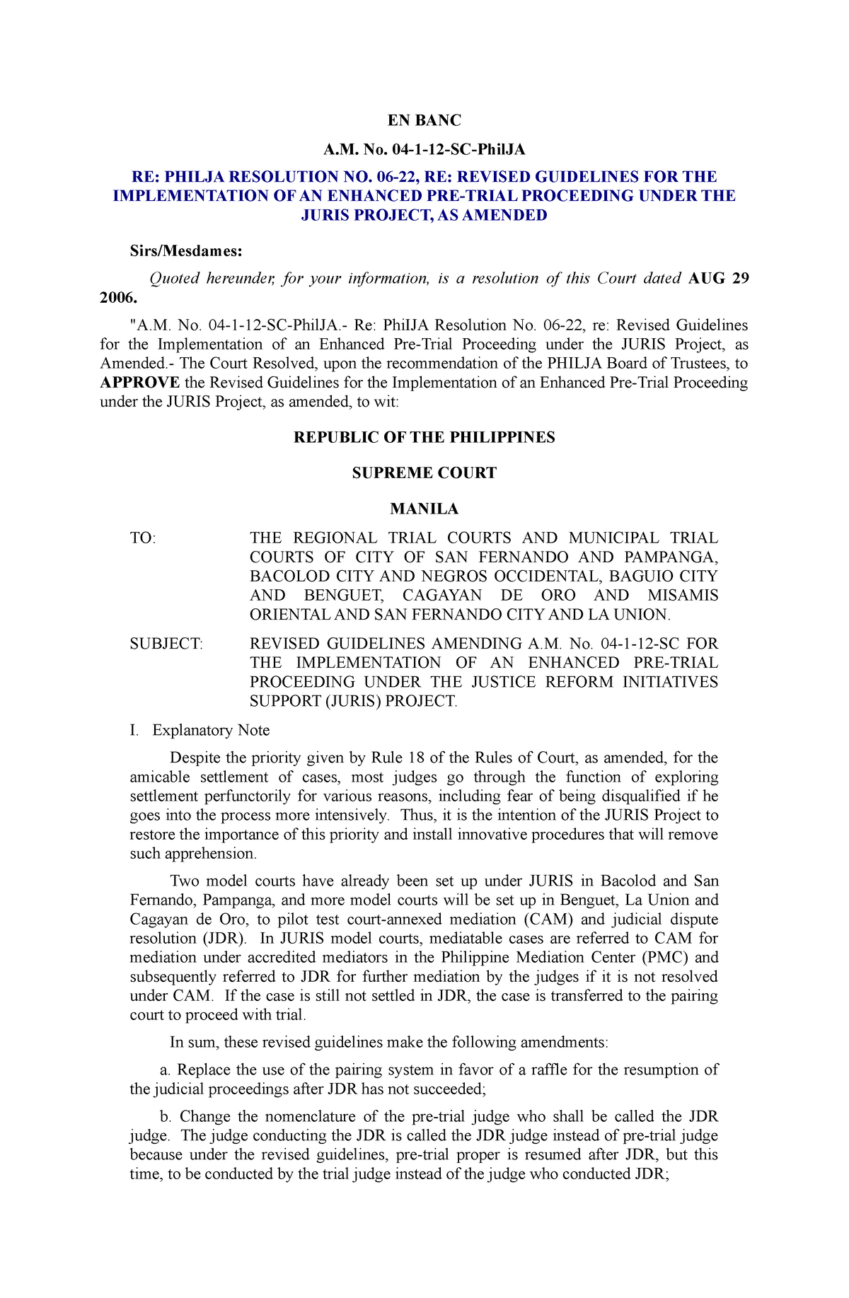 A.M. 04-1-12 SC Philja - Administrative Memorandum - EN BANC A. No. 04 ...