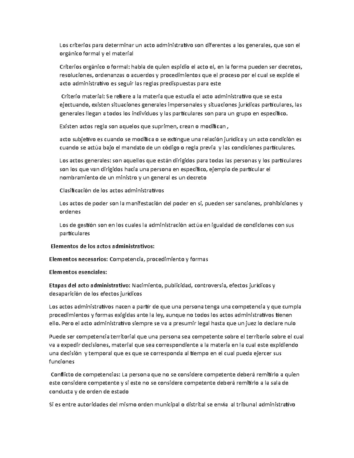 Repaso Administrativo - Los Criterios Para Determinar Un Acto 