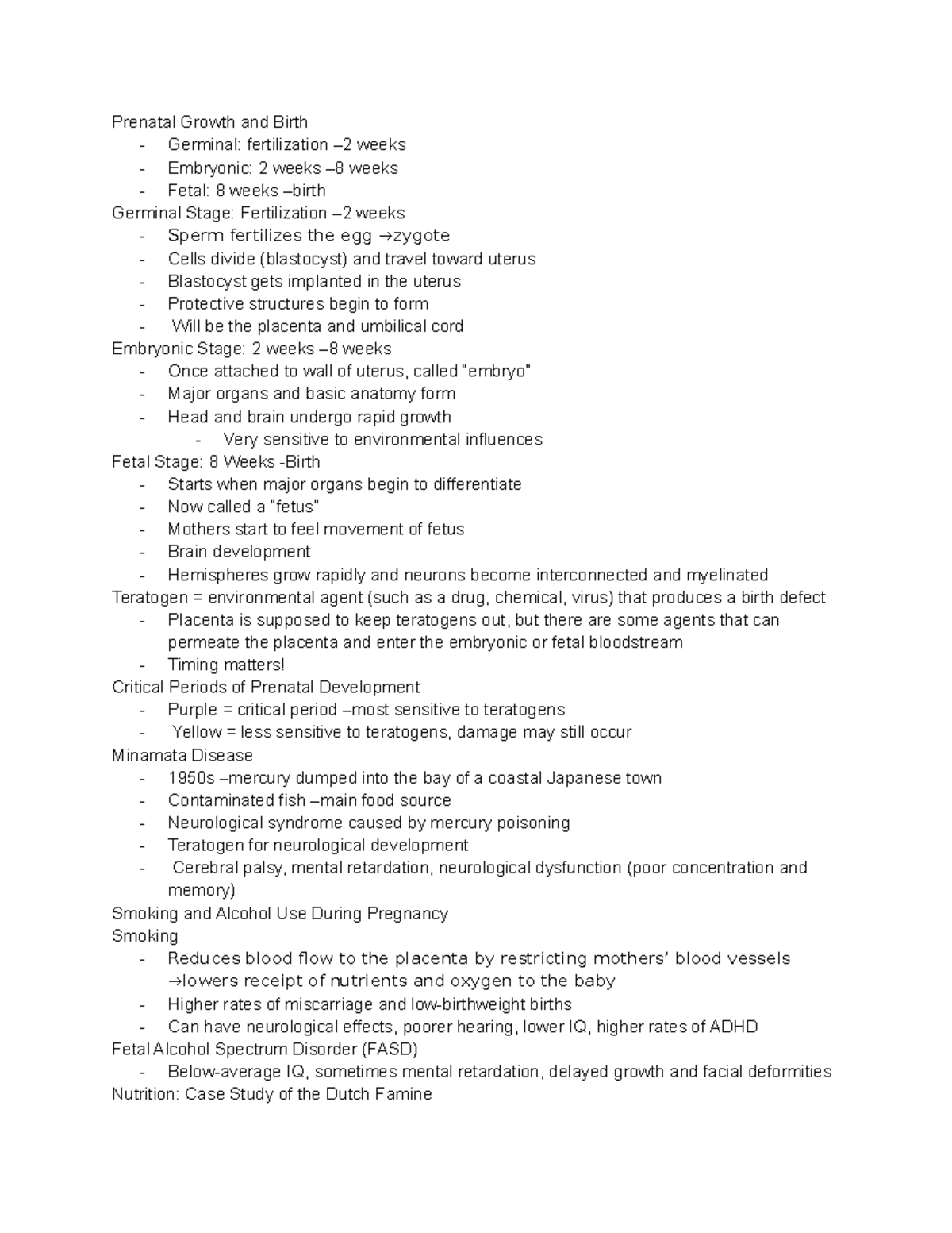 Week 4 ch 2 - Lecture notes week 4 - Prenatal Growth and Birth ...