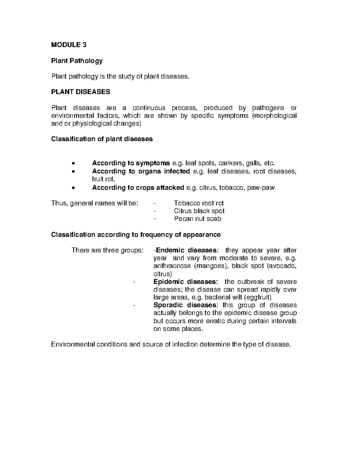 Module 3 Plant Pathology f306869 eac253e43920 b96b1099d6275 - MODULE 3 ...