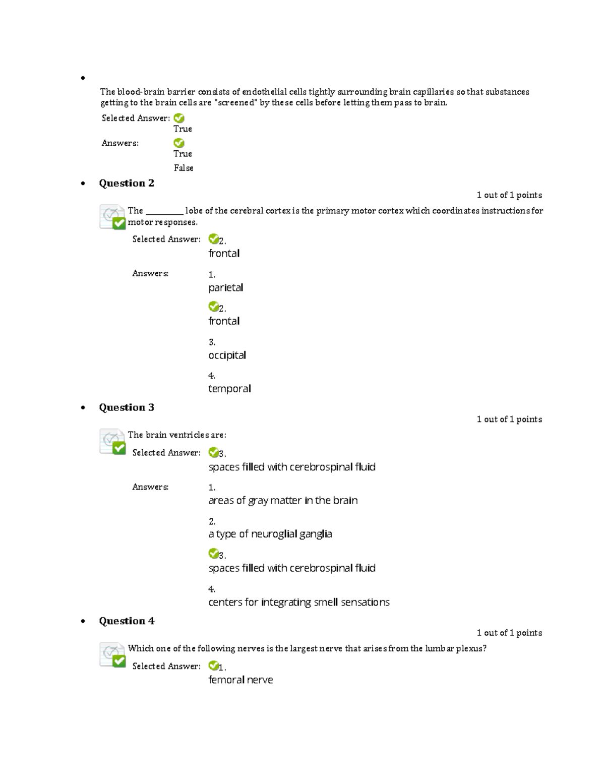 Unit 8 quizlet part 1 Assignment • The bloodbrain barrier consists