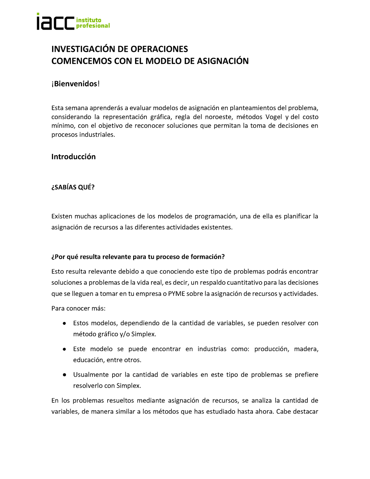 S8 Notas Inicio ACC Invop 1202 - INVESTIGACIÓN DE OPERACIONES ...