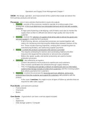 Chapter 1 Operations and Supply Chain Management - Chapter 1 Operations ...