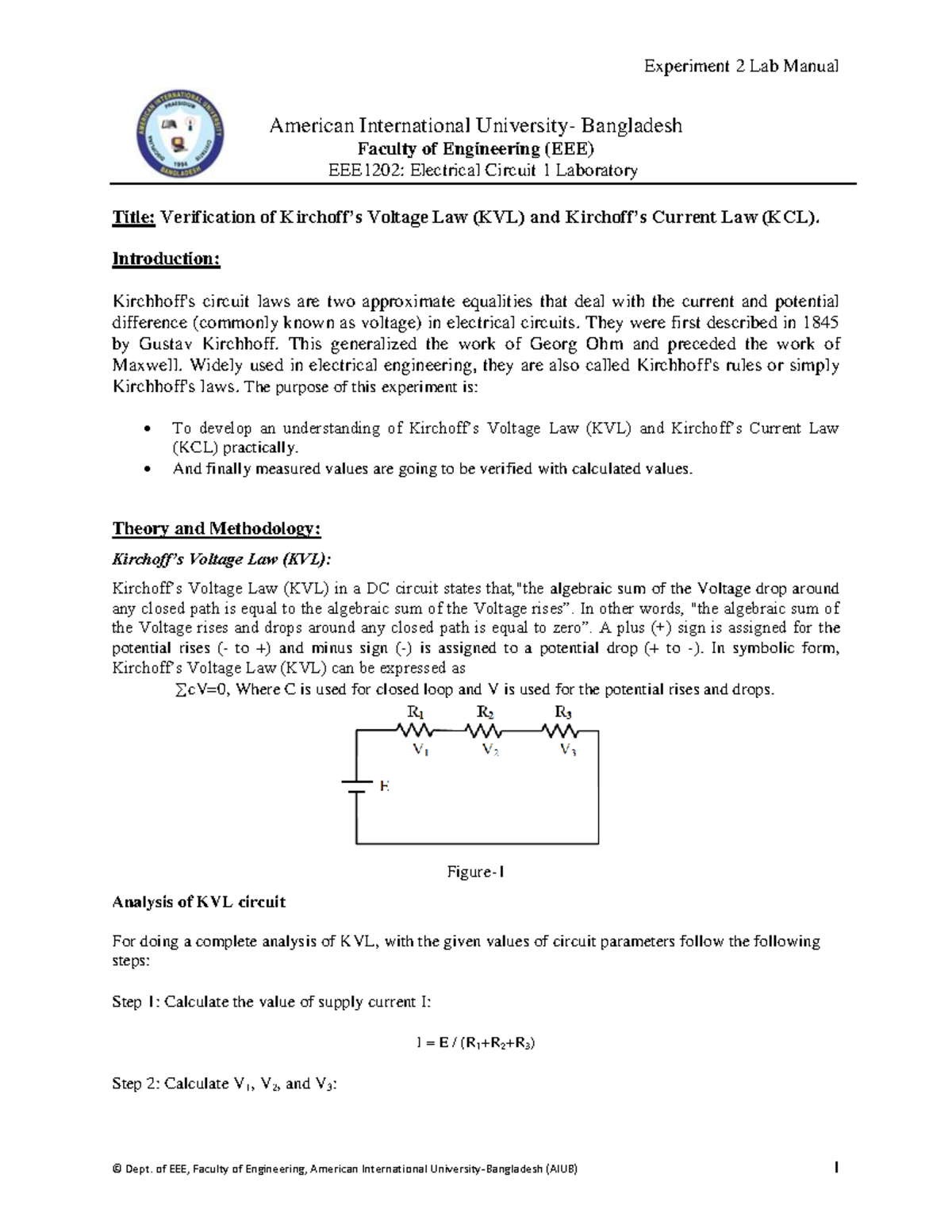 IEC EXP 2 Student Manual - Experiment 2 Lab Manual American ...