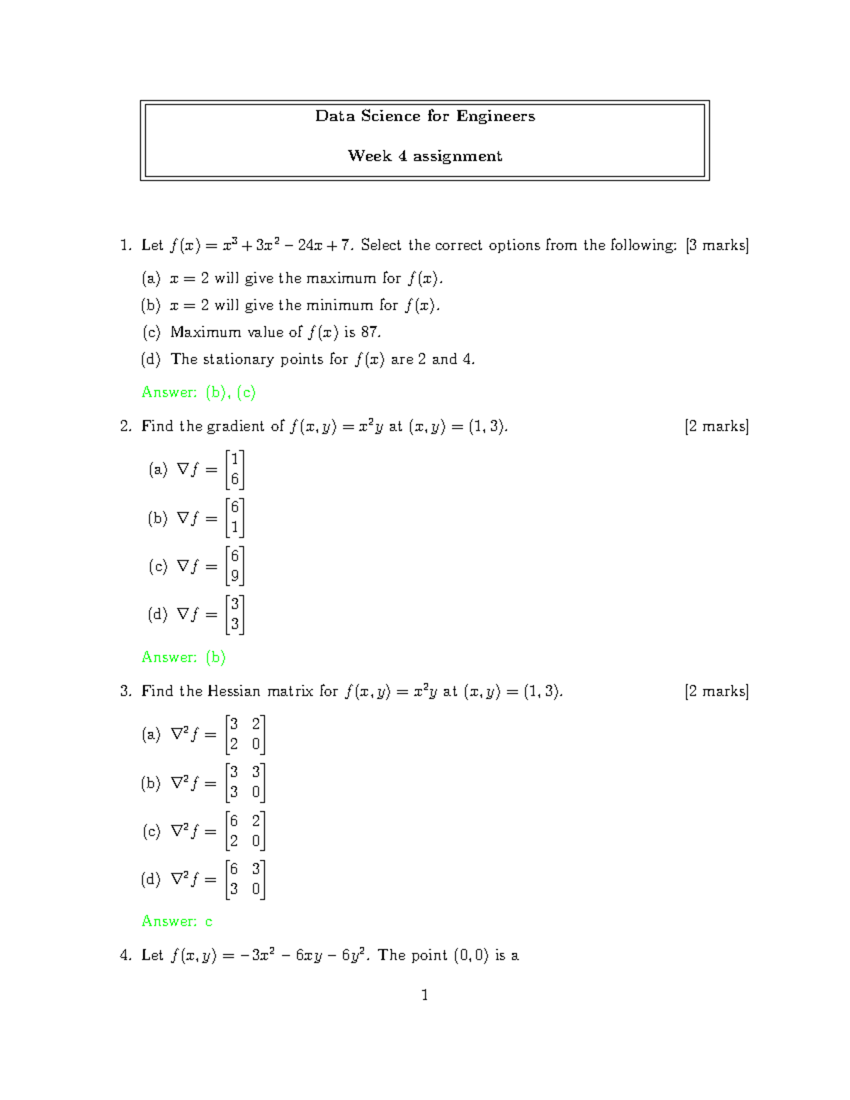 assignments data science