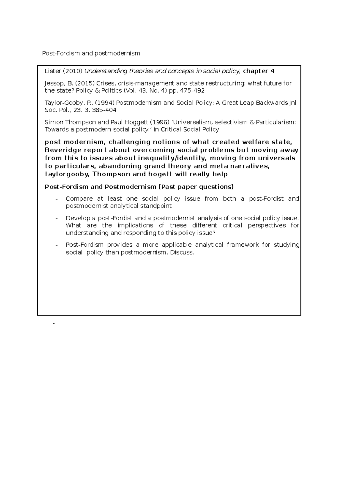 Is Post Fordism Sustainable? The Environmental Impact - o0eapua