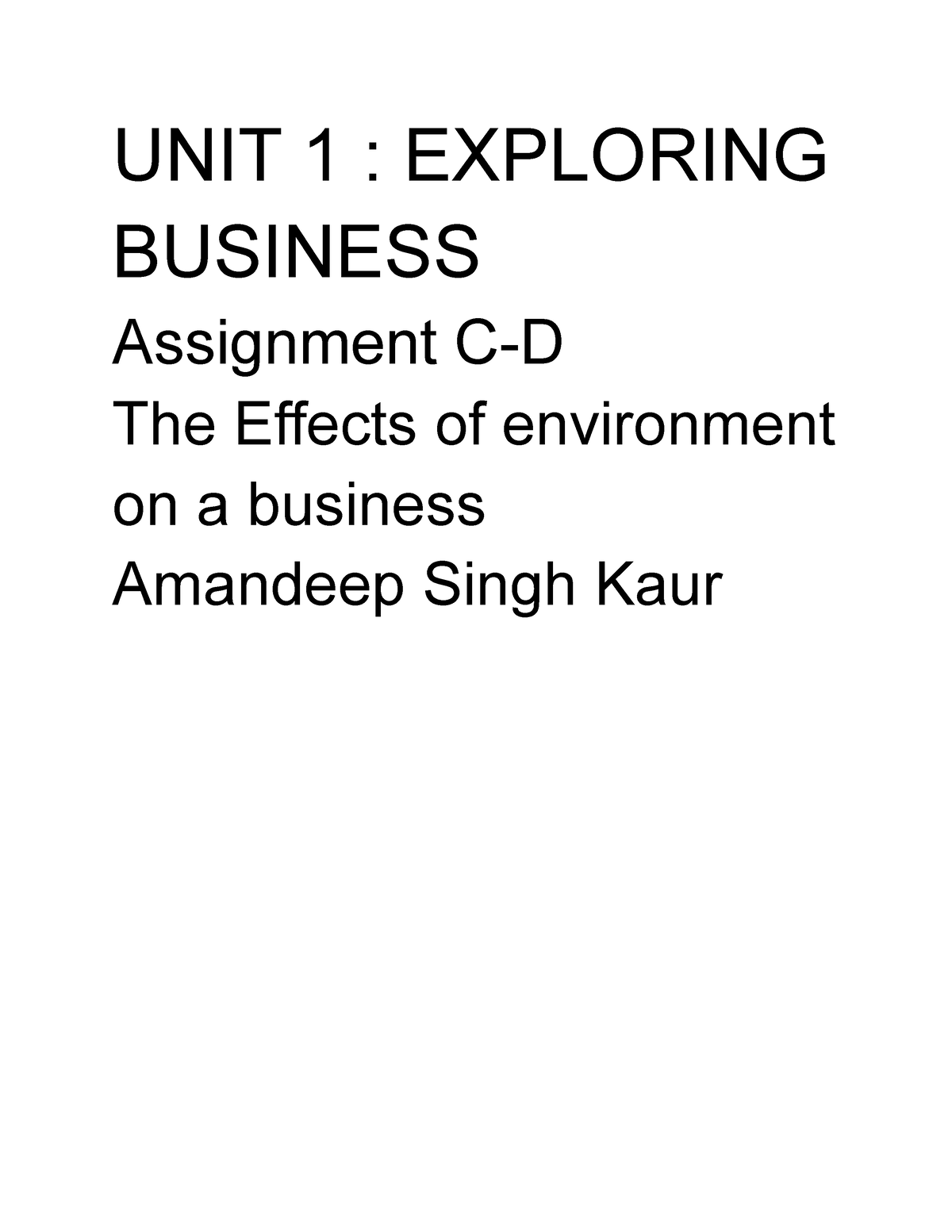 unit 1 exploring business assignment 1 examples