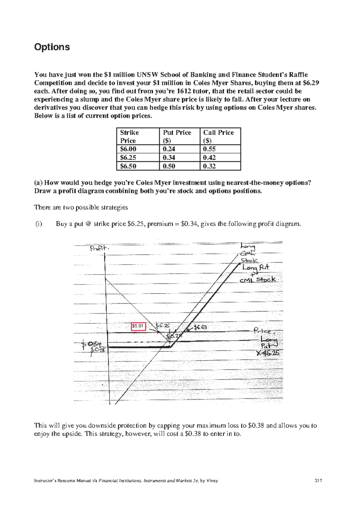 Additional Options Question Solution - Instructor’s Resource Manual t/a ...