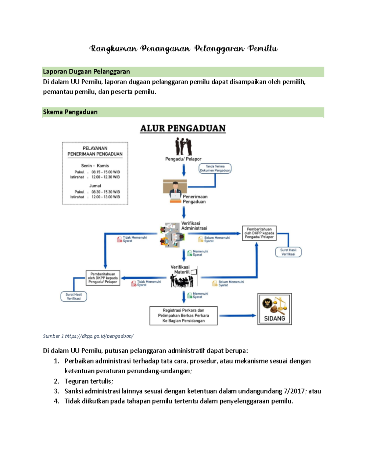 Rangkuman Mengenai Penanganan Pelanggaran - Laporan Dugaan Pelanggaran ...