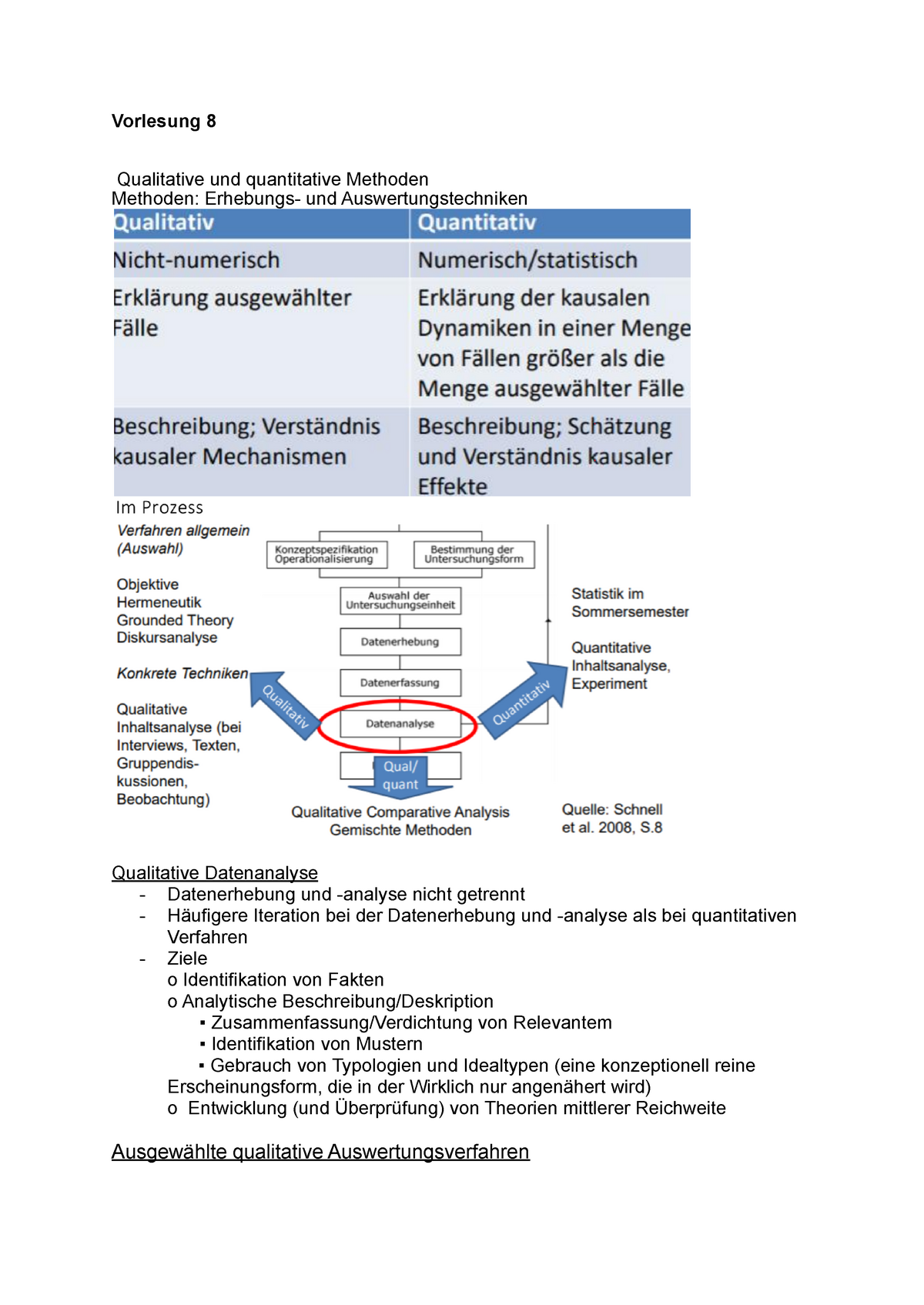 Methoden 8. Vorlesung - Vorlesung 8 Qualitative Und Quantitative ...