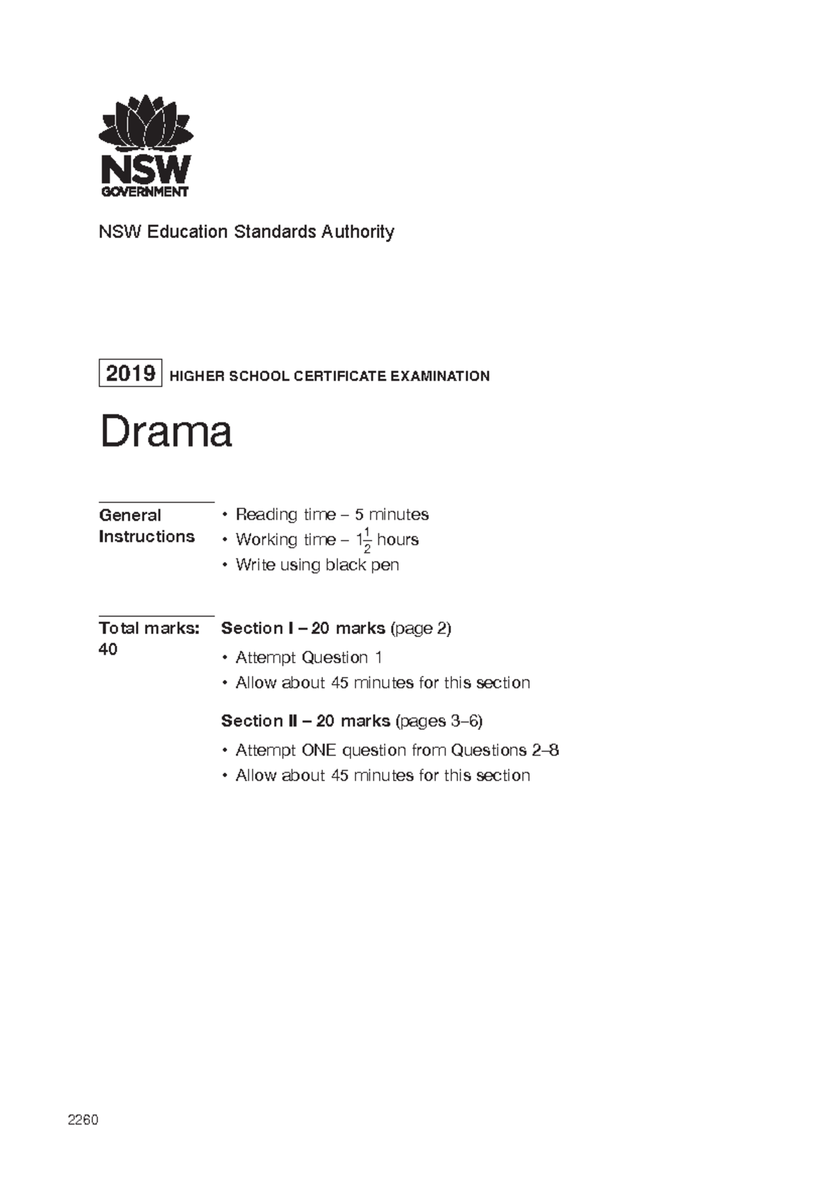 drama hsc essays