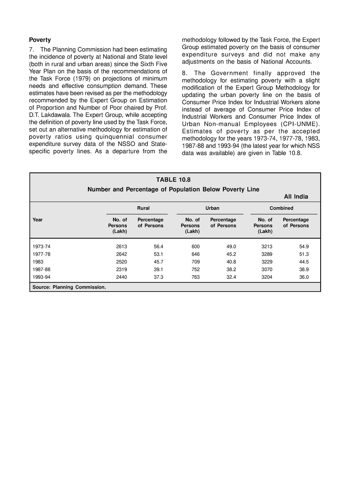 Chap101 Please read TABLE 10. Number and Percentage of Population