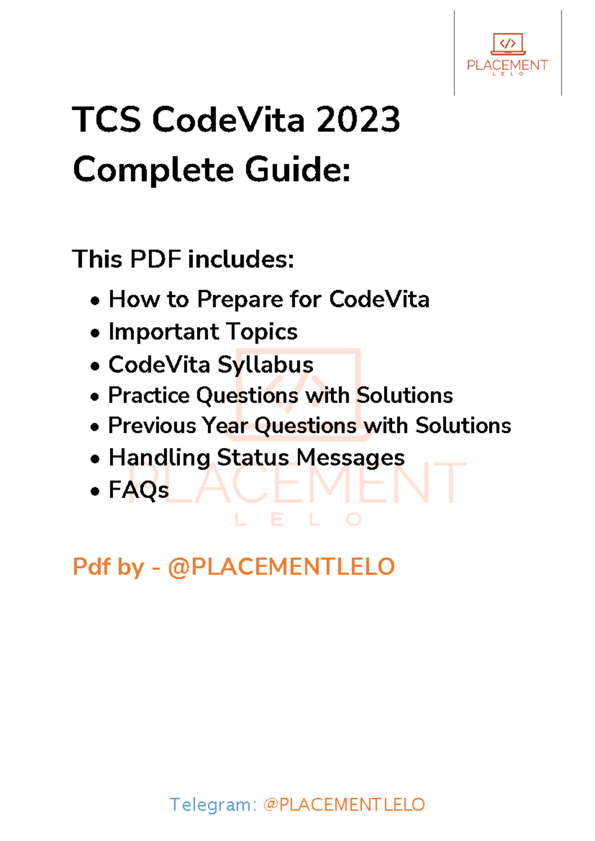 TCS Code Vita Complete Guide - TCS CodeVita 2023 Complete Guide: This ...