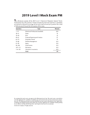 Free CFA Level 1 Mock Exam (300Hours) - 300Hours: CFA Level 1 Mock Exam ...