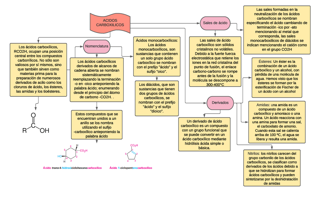 Ácidos Carboxílicos - Mapa - ACIDOS CARBOXILICOS Los ácidos carboxílicos,  RCO2H, ocupan una posición - Studocu