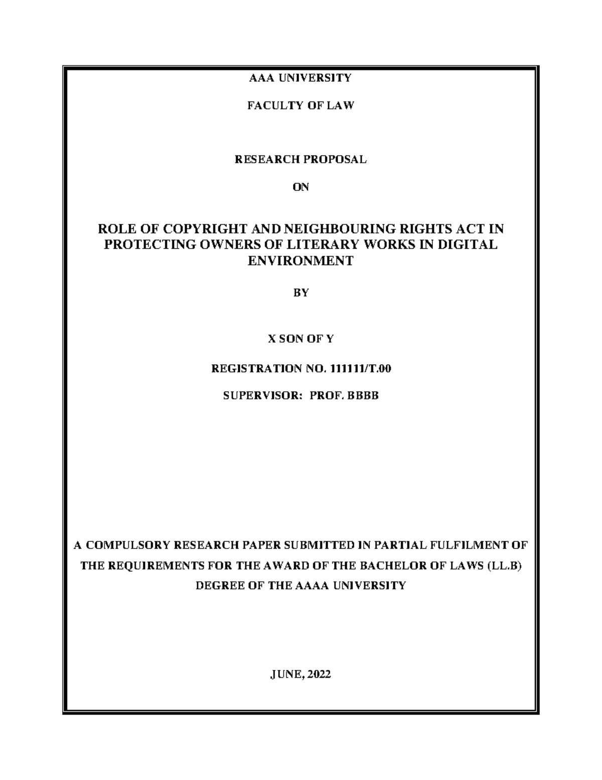 law research proposal pdf