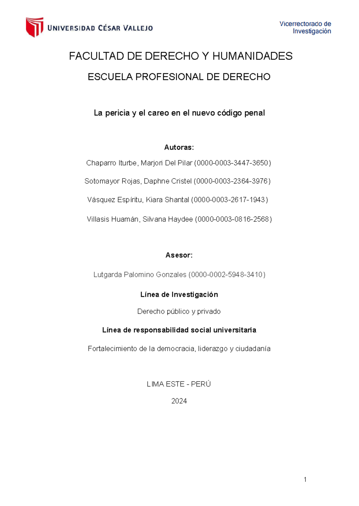 La-pericia-y-el-careo-en-el-nuevo-codigo-penal - FACULTAD DE DERECHO Y ...