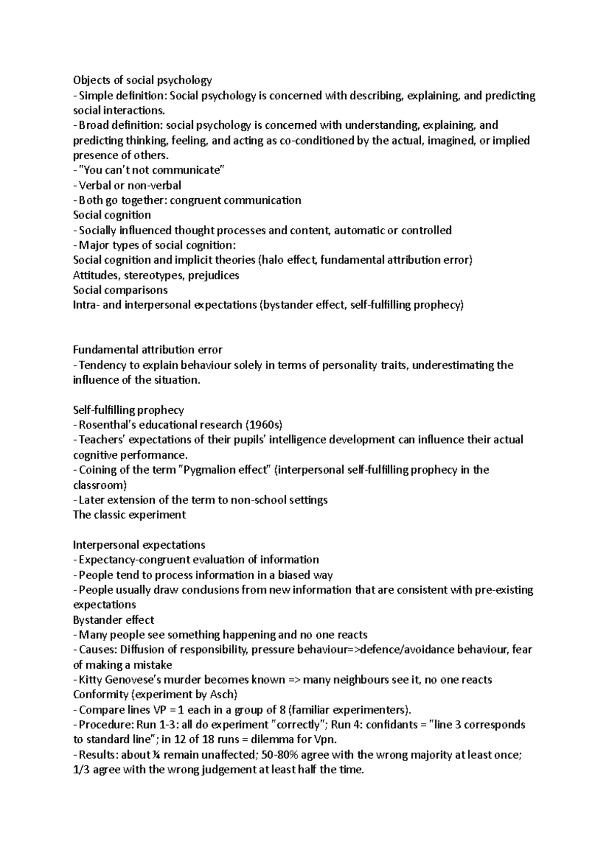 Objects Of Social Psychology - Objects Of Social Psychology Simple 