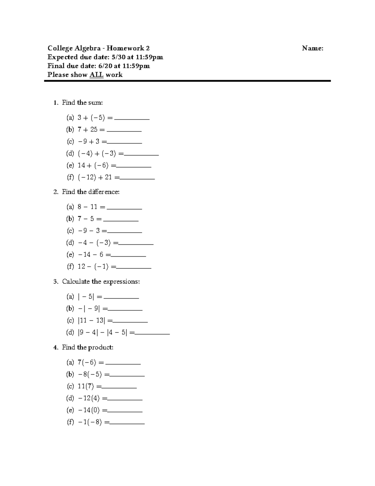 Jersey_College_Homework_2-3 (1).pdf - College Algebra - Homework 2 Name ...