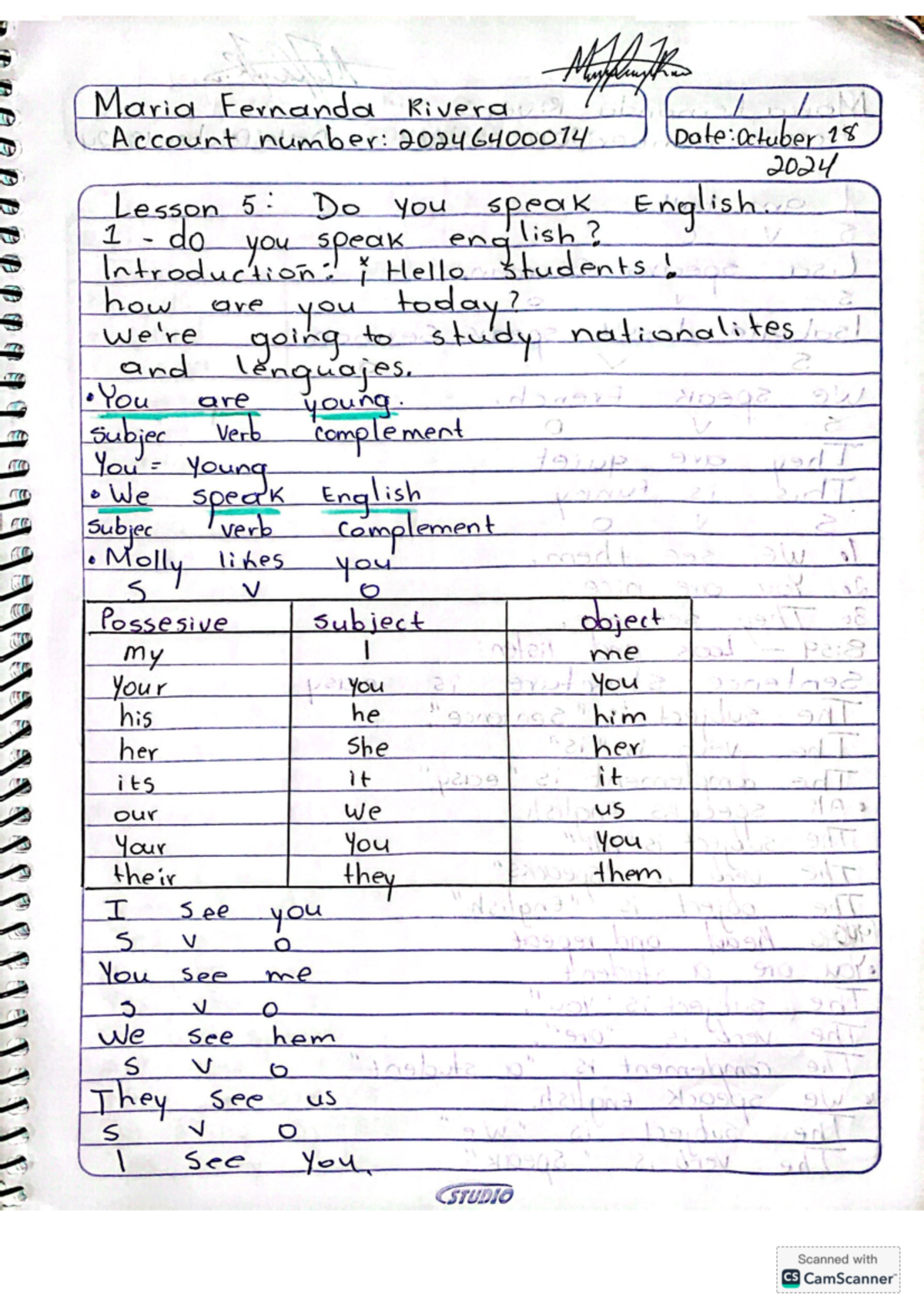 Rivera fernanda U1T4a14 Maria Fernanda Rivera Account number Date