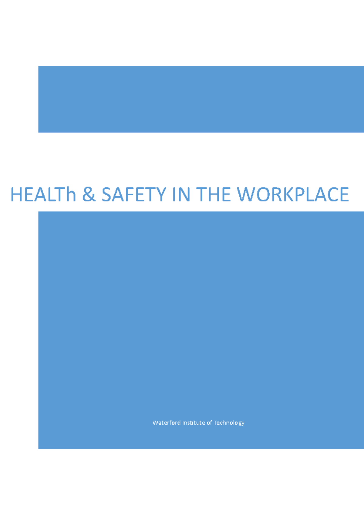 safety and health assignment