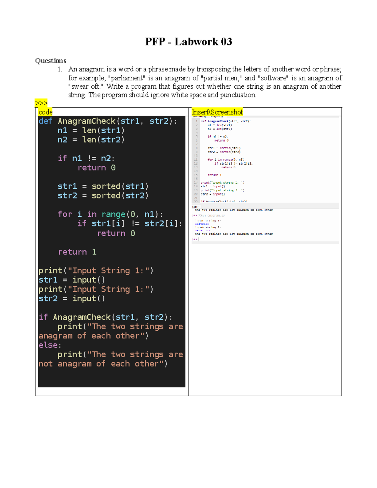 Programming Fundamentals with Python (PFP191) Lab3b - PFP - Labwork 03 ...