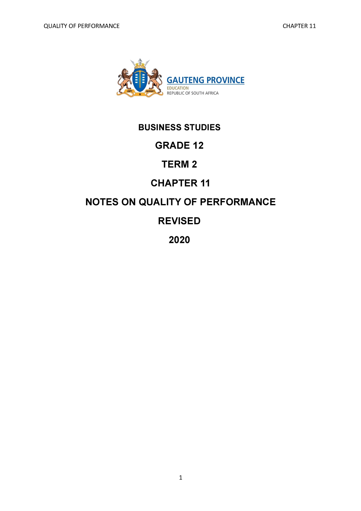 total quality management essay business studies grade 12