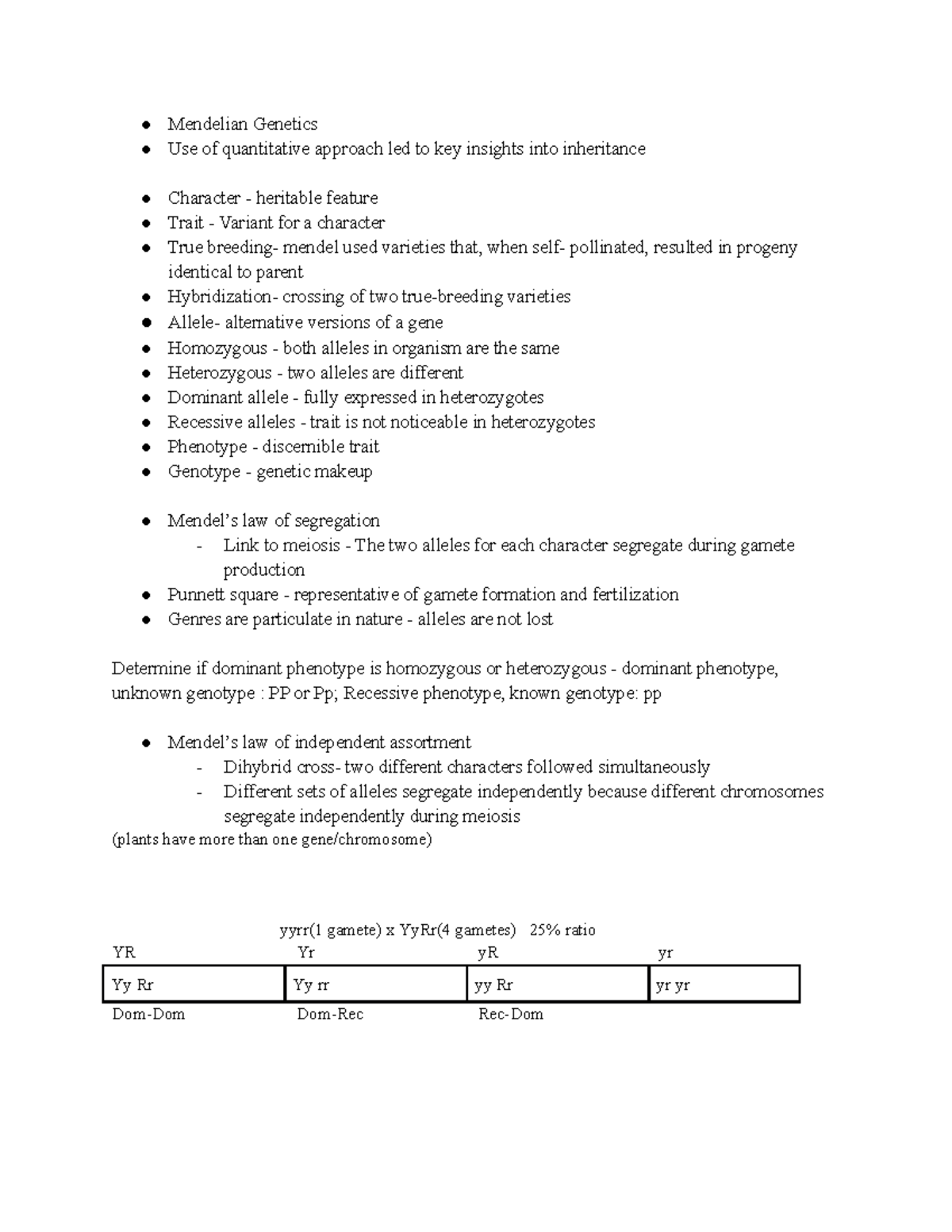 Biology Chapter 14 15-2 - Mendelian Genetics Use of quantitative ...