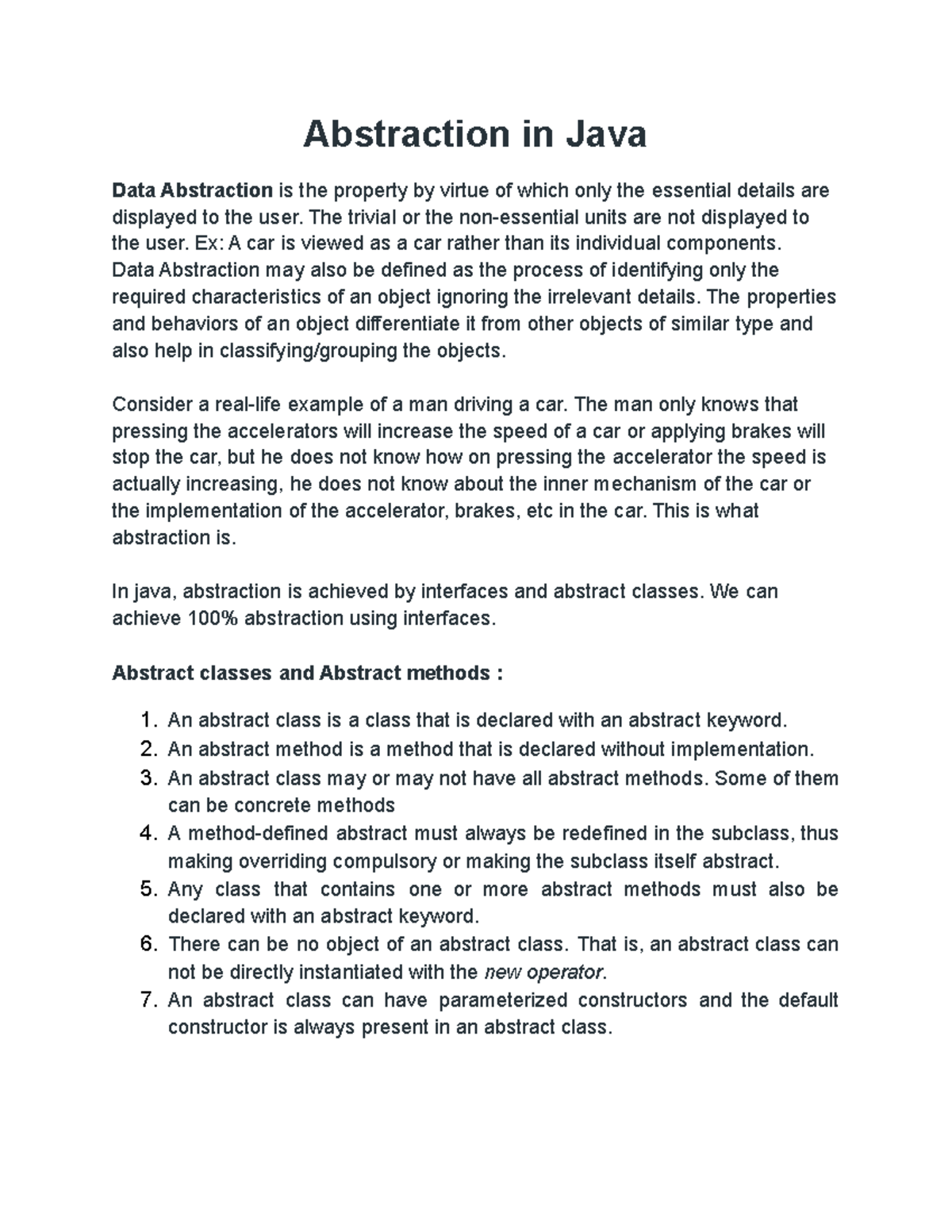 Abstraction in Java - Abstraction in Java Data Abstraction is the ...