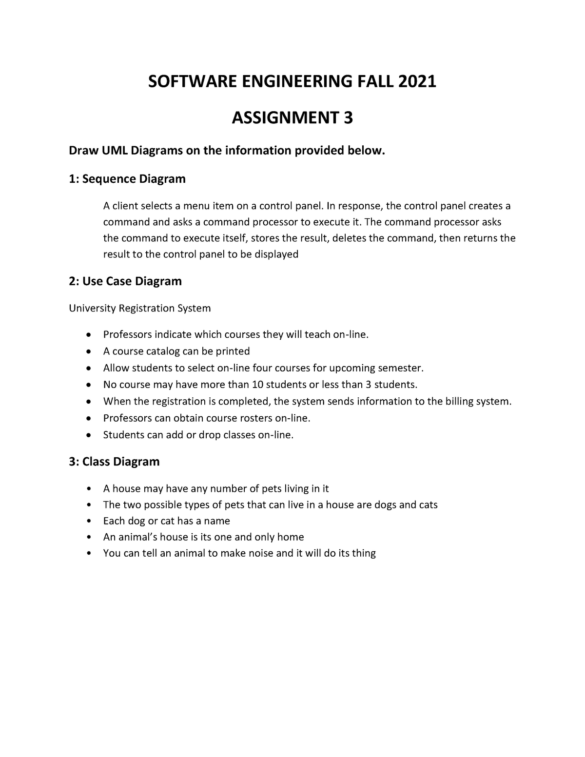 software engineering assignment topics