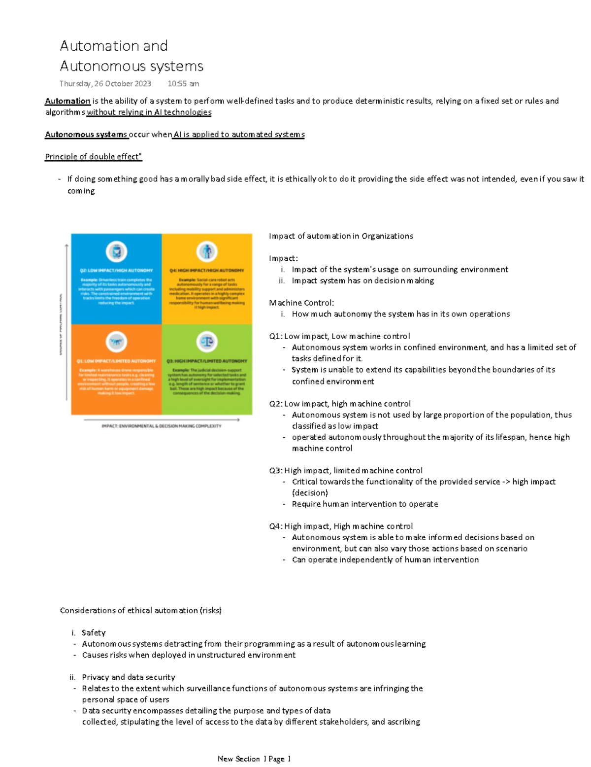 Automation and Autonomous systems - Automation is the ability of a ...