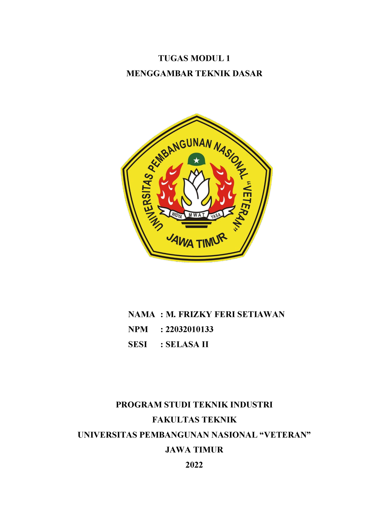 Lapres Lab. Gambar Teknik Modul 1 - TUGAS MODUL 1 MENGGAMBAR TEKNIK ...