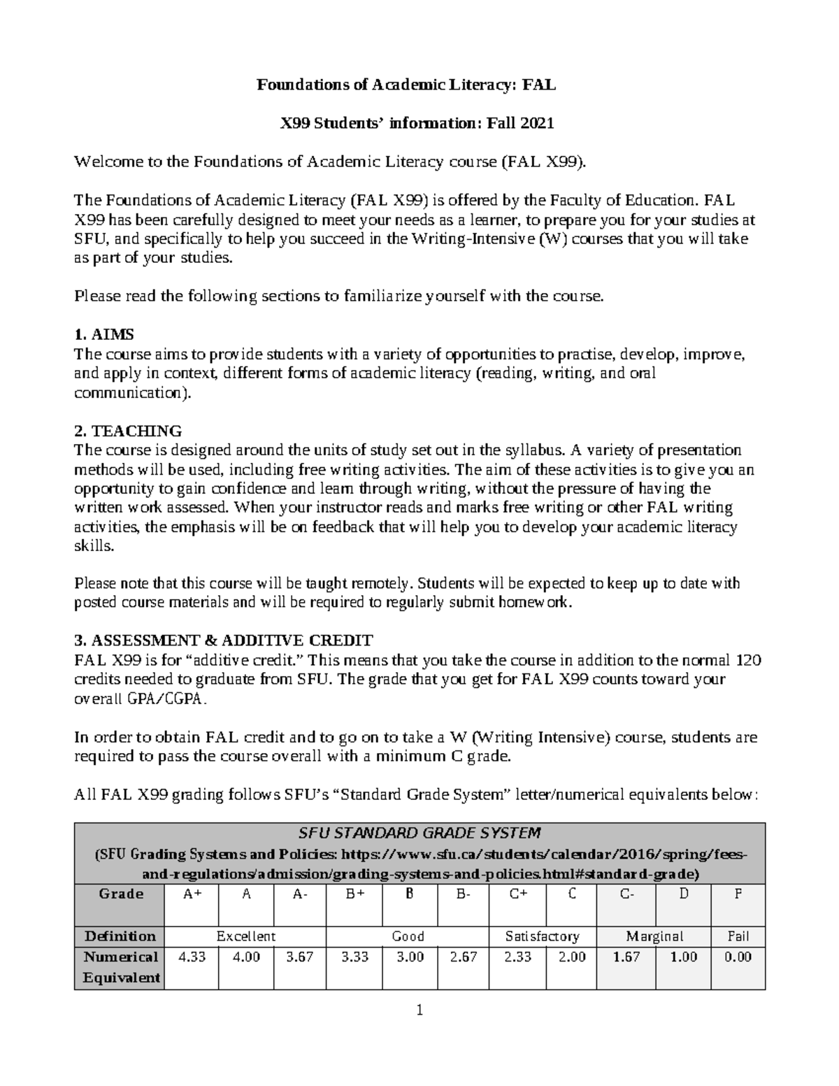 Lecture 1 note with outline 202109 fall - 1 Foundations of Academic ...