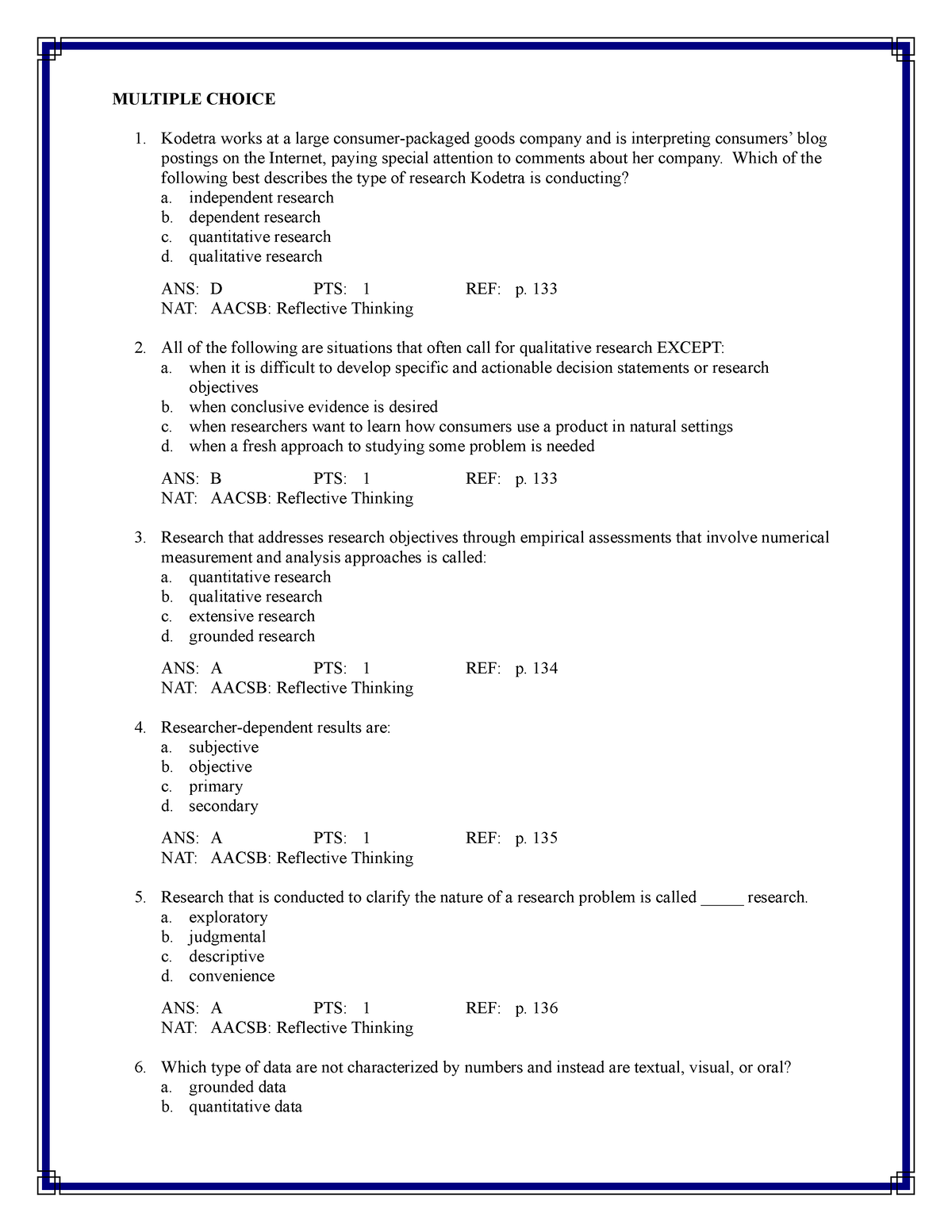 a qualitative research question mcq