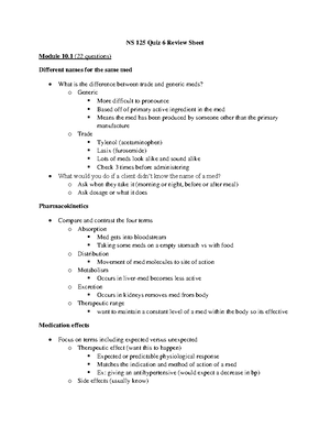 Final 125 test study guide for test fundamentals - NS 125 Final Exam ...