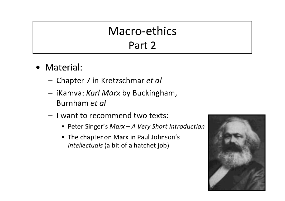 7 Macroethics Part 2 .. Macroethics Part 2 • Material