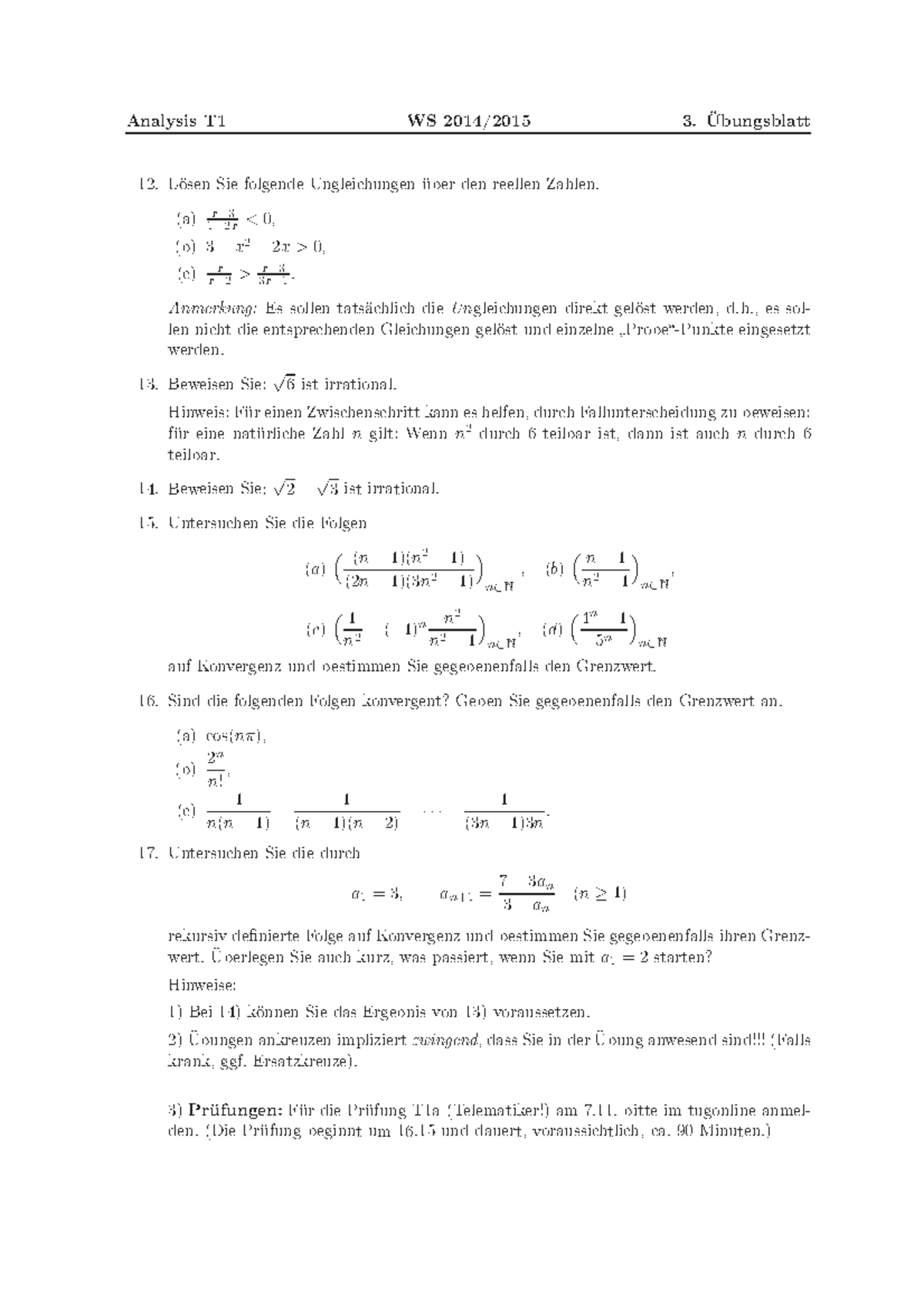 Analysis T1 Ubung 3 501 446 Tu Graz Studocu