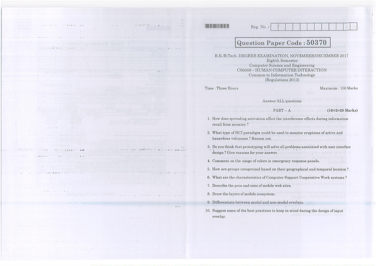 Exam November 2017, Questions - Human Computer Interaction - Studocu