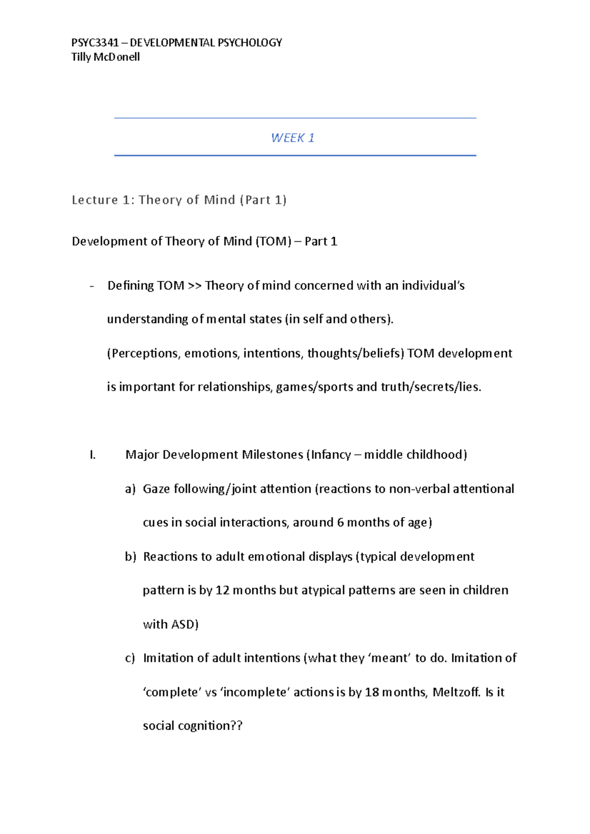 developmental-psychology-week-1-lecture-1-theory-of-mind-part-1