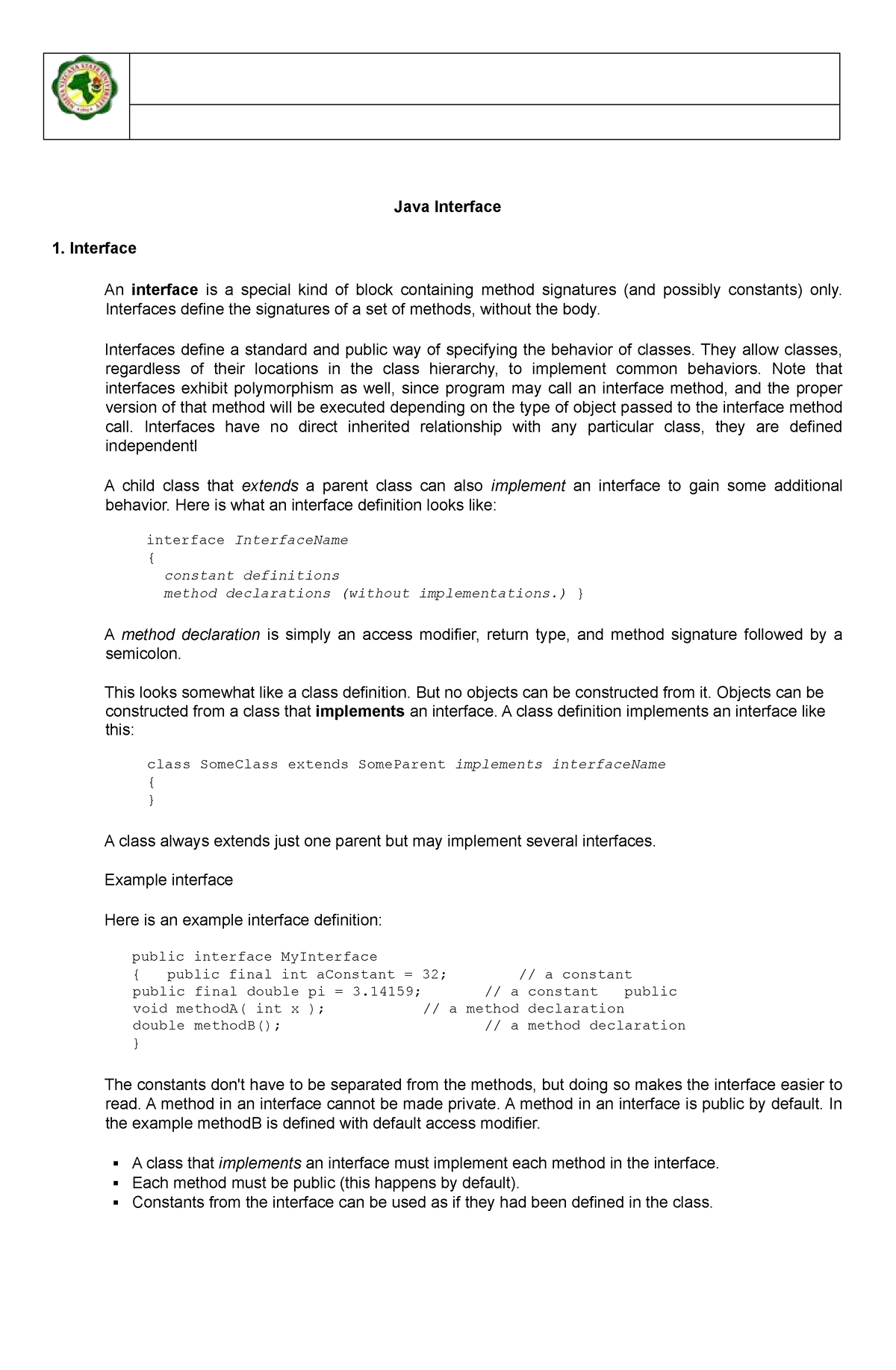 java-interface-interface-an-interface-is-a-special-kind-of-block