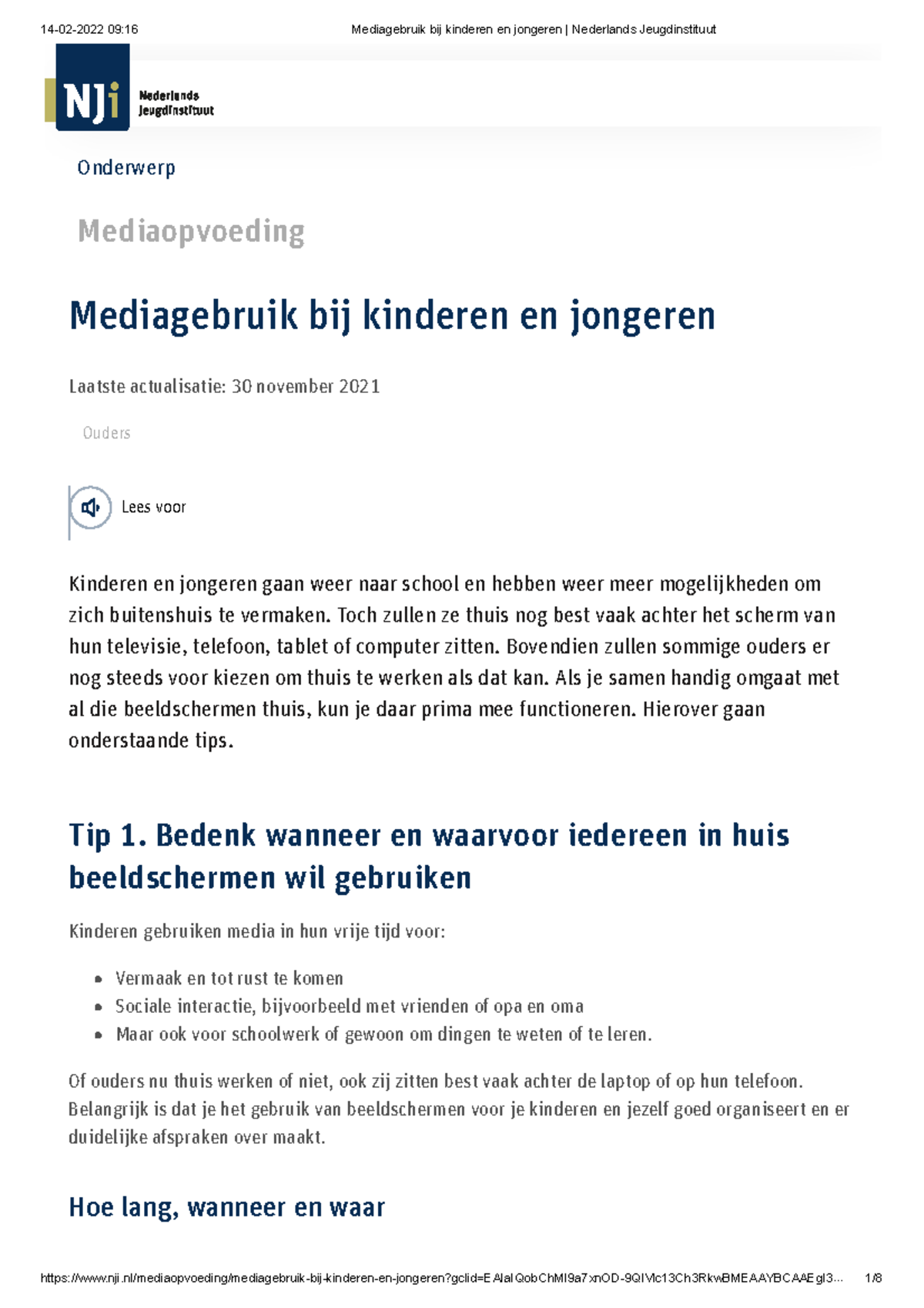 Mediagebruik Bij Kinderen En Jongeren Nederlands Jeugdinstituut ...