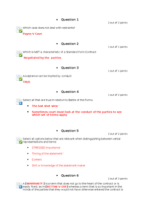 Contract law assignment - Assignment Coversheet When submitting your ...
