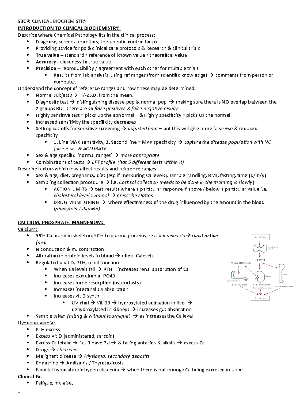 1. Clinical Biochemistry Notes - INTRODUCTION TO CLINICAL BIOCHEMISTRY ...