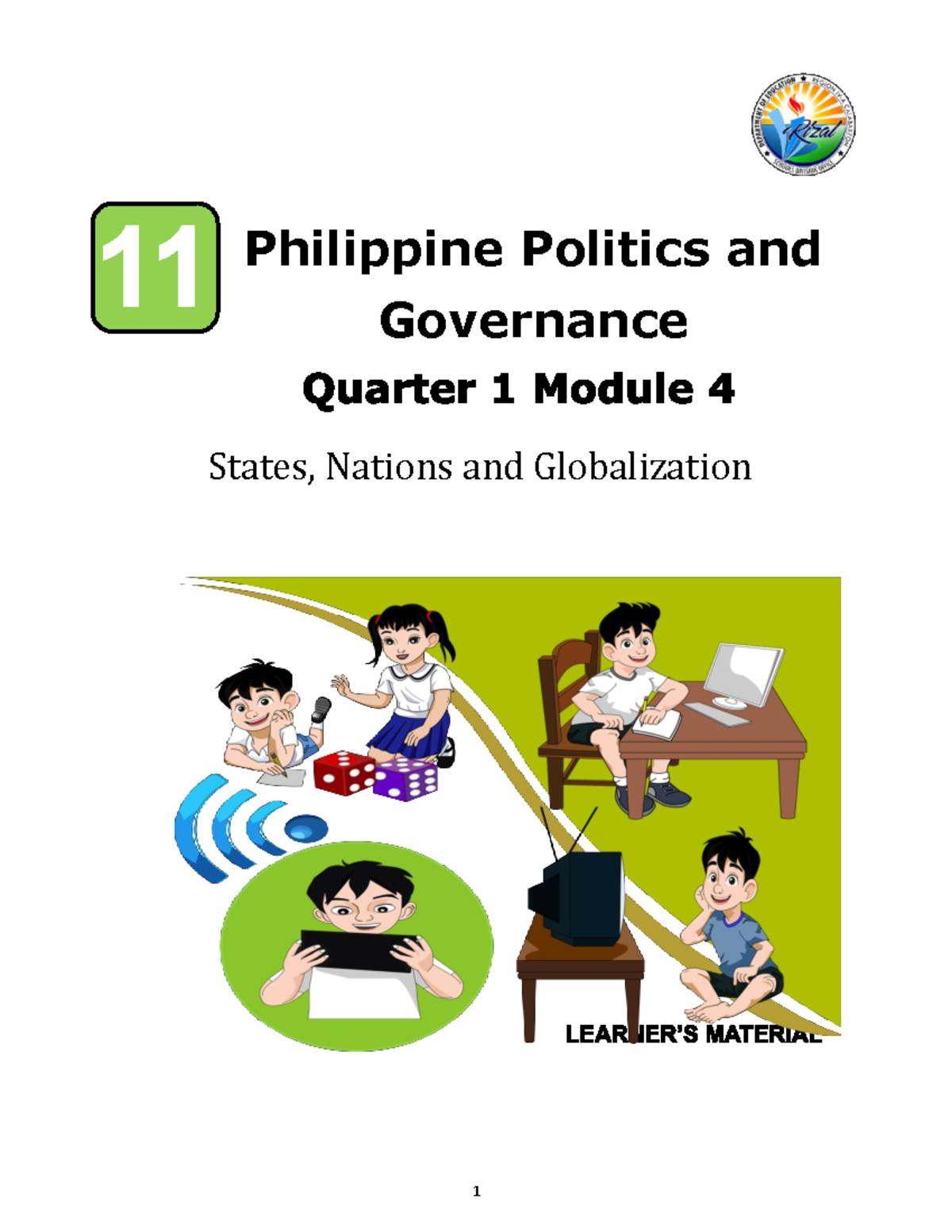 Ppg Module Grade 11 Shs Quarter 1 Week 5 6 - Philippine Politics And 