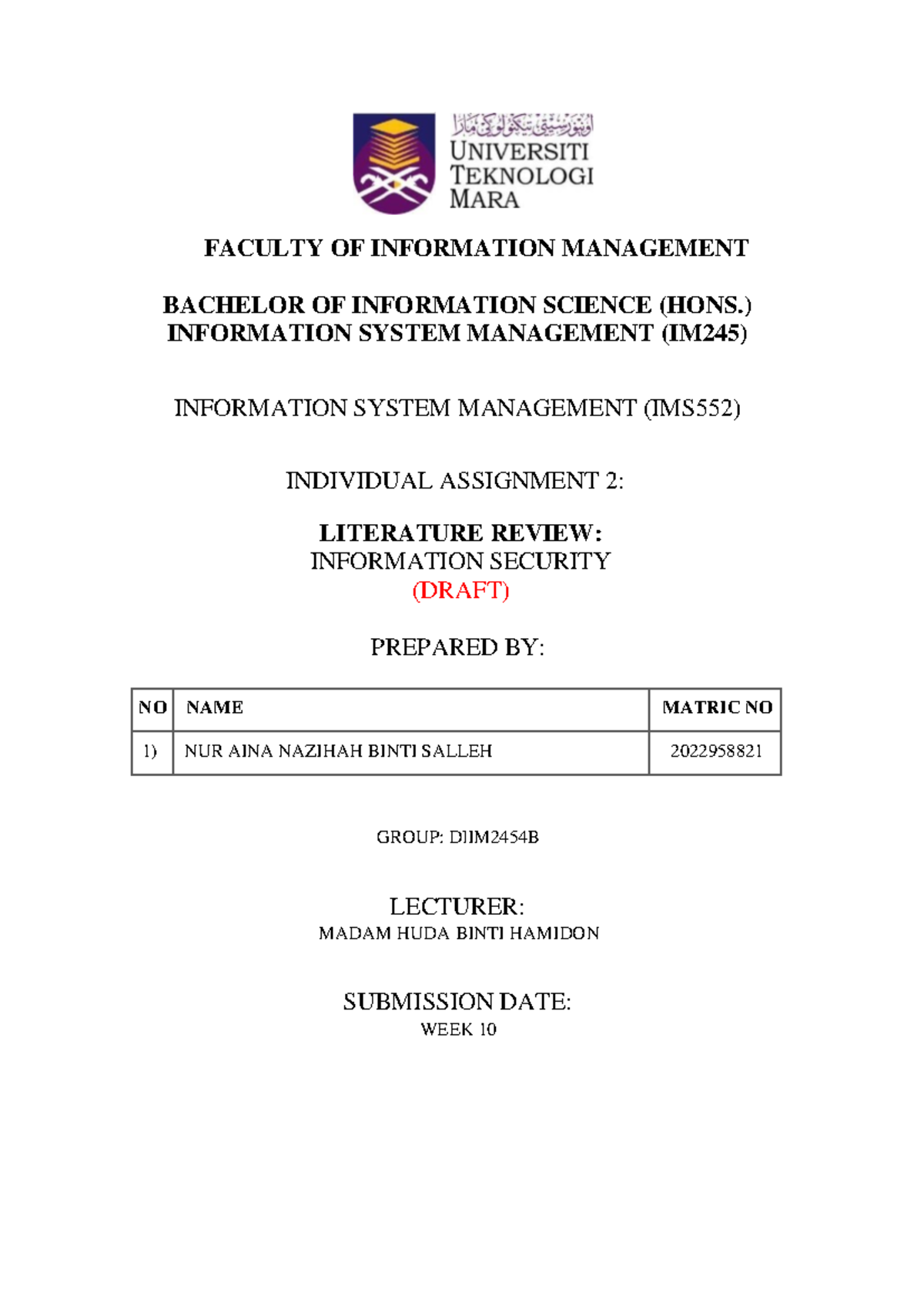 draft-assignments-faculty-of-information-management-bachelor-of