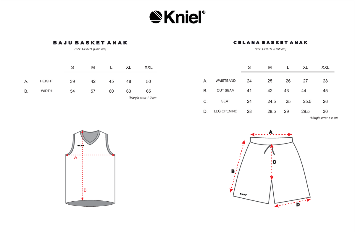 Size chart - C E L A N A B A S K E T A N A K SIZE CHART (Unit: cm) A B