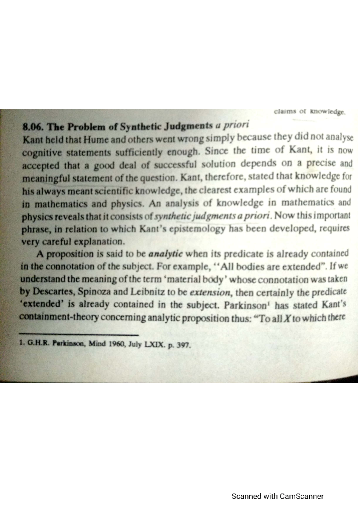 Synthetic Judgement Apriori B.A.(hons.) Philosophy Studocu